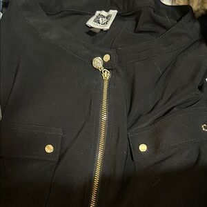 Anne Klein Black top with Gold Details